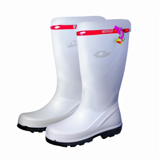 白色安全雨鞋有吸引力的价格防水标志彩色钢头雨鞋HSR003 CR，斯里兰卡市场流行防污