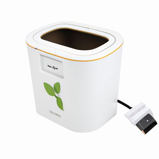 eco container electronic auto waste dustbin mini garden USB charge 12L white color battery