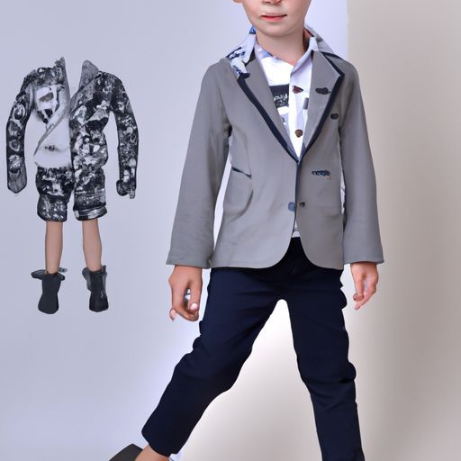Setelan Baju Anak Laki-laki Mantel Anak + T Baju Cetak Penuh + Celana 3 Potong Setelan Kasual Anak Setelan Baju Bayi Laki-laki Baru Musim Semi Musim Gugur