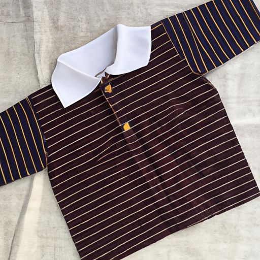 tops toddler baby boy kids striped brown linen cotton shirt kids solid color custom clothing New listing child vintage long-sleeve