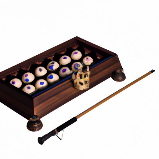 Palo de billar retráctil para puente con juego de bolas numéricas, corona, estante de mesa, palo de billar