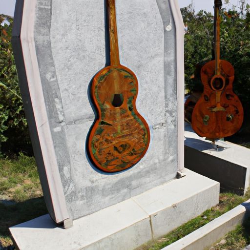 Granit Gitar Mezar Taşları Anıtlar Mezar Taşı Çin granit mezar taşları Siyah