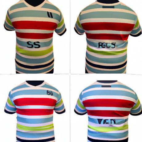 Özel çizgili spor giyim rugby kalitesinde özelleştirilmiş üniformalar erkek OEM rugby takımları satılık rugby formaları forması Yüksek Kaliteli süblimasyon
