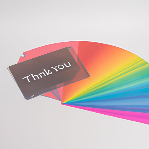 met waaiervormige stomp kleurrijke bedankkaartjes, op maat bedrukt veiligheidspapieren hologramkaartje