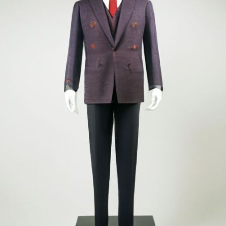 Trang phục nam Bộ vest nam 3 món mỏng màu trơn màu trơn thời trang Bộ vest veston đơn nút bộ áo khoác trang trọng dành cho nam MOQ một bộ