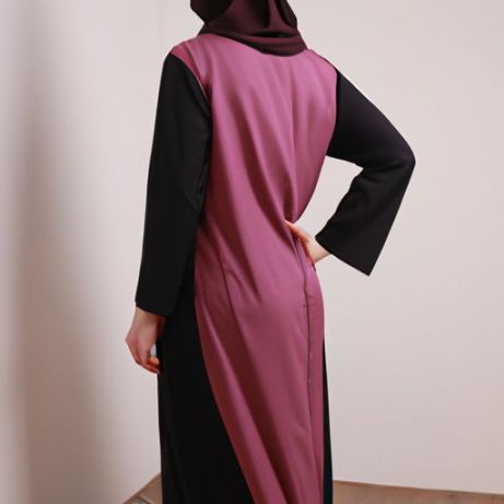 泡泡袖适度长女士运动服连衣裙伊斯兰服装 Jellabiya 斋月穆斯林长袍 2021 高品质透气哑光长