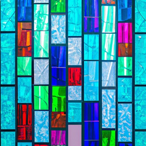 दीवार पर उभरा हुआ लैमिनेटेड ग्लास, बनावट वाले पैटर्न के साथ, कई रंग और पैटर्न, अनुकूलन योग्य रंगीन विभाजन