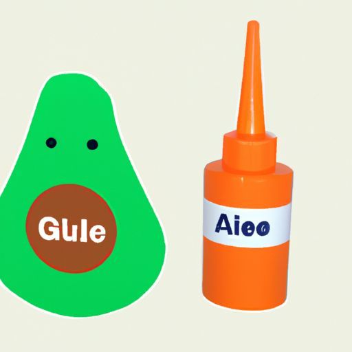 Kleber hat zwei Formen: Avocado und Klebekleber, orange, starker Klebestift für Kinder, Geschenk, schöne Frucht, fest