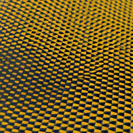 tecido de aramida amarelo-preto favo de mel hexagonal em forma de carbono kevlars de fibra de carbono
