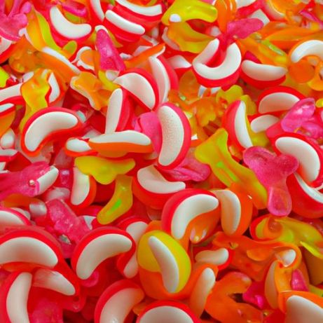 Gelée de bonbons colorés mignons 35g vendus en 40 pièces en forme de fruit, jus délicieux, gelée fruitée, OEM en forme de fruit