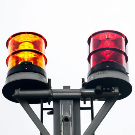 Luz de advertencia de aeronaves IP66 L-810 para helipuerto de aeropuerto Baliza roja 230VAC Luces de navegación de aeronaves Doble LED Obstrucción de torre
