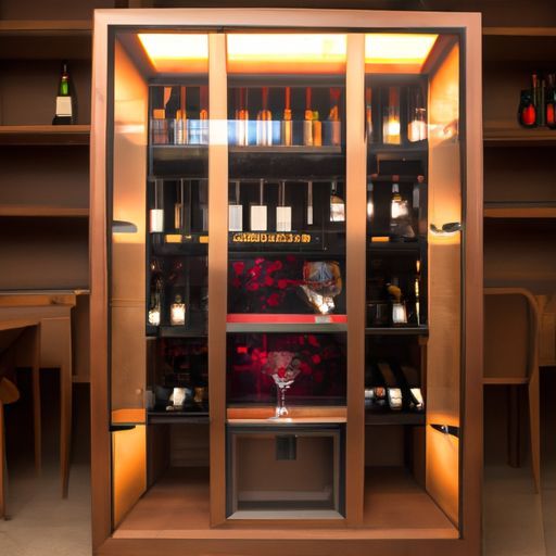 خزانة عرض زجاجية من الخشب الصلب لمطعم النبيذ ، الشركة المصنعة لخزانة النبيذ الفاخرة الحديثة