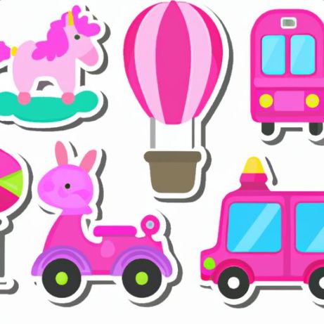 재사용 가능한 벽 스티커 어린이 방 장식 만화 자동차를 위한 아기 스티커