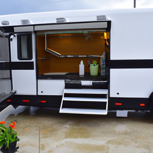 Combustível pesado para caravana e trailer para trailer com design de fábrica externo de banheiro e cozinha híbrido de 11 pés off road
