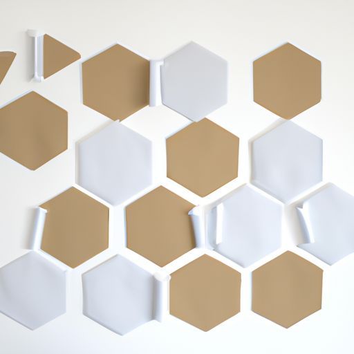 Quadro de avisos de feltro hexagonal de decoração para casa e para parede autoadesiva de 6 pacotes para casa e escritório