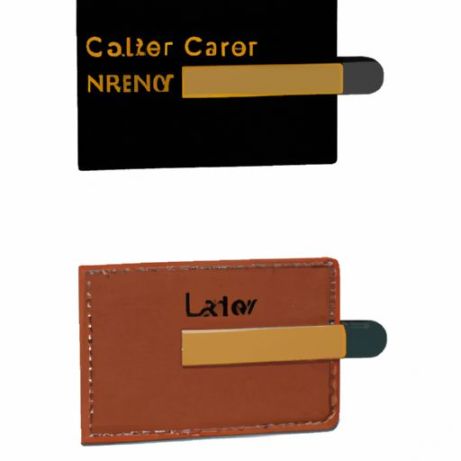 Portafoglio in pelle di rame metallo inciso al laser porta carte di credito porta carte clip per indicatore di golf con fermasoldi sublimazione personalizzata con logo in rilievo