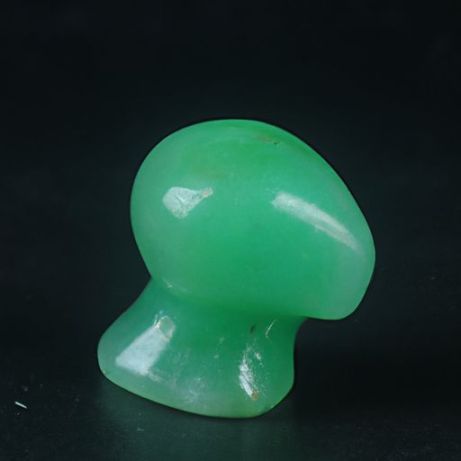 Grüner Prehnit-Trommelstein in kristallgeschnitztem Stein, pilzgrüne Farbe, kaufen Sie bei Gujrat-Achat, beste Qualität, heißer Verkauf, natürliche Massenware