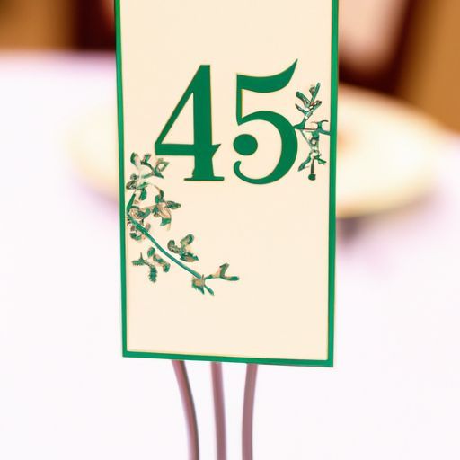 to 25 Number Cards 4*6 Inches numbers holder stand Perfect Match for Food Restaurants Special Events Wedding Green Floral Table Card Numbers 1