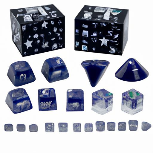 Groothandel Hot-selling Donkerblauw patroon dobbelstenen Glas Begin met 1 Set voor Retail en 50 Sets voor Groothandel Dnd Dice Crystal Dice Set Factory