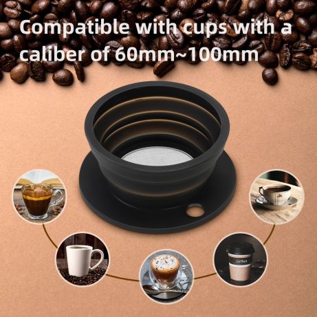Hersteller von Kaffeetropfern zum Übergießen, zusammenklappbarer Silikon-Tropfer zum Übergießen von Kaffee Exporteur, Kaffeetropfer Amazon Bester Exporteur