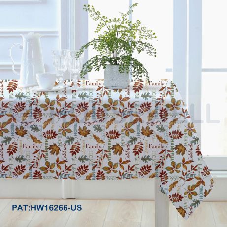 Printed Polyester Tablecloths, Waterproof, Mildew Resistant , Quick Dry