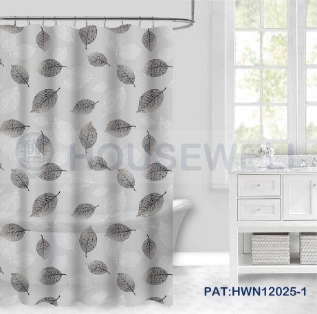 Rèm phòng tắm bằng vải Jacquard, dễ bảo trì, chịu lực cao, thoải mái khi chạm vào