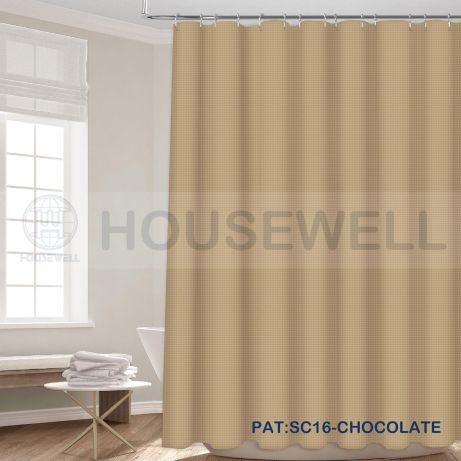 Solid Color 100% Polyester Bathroom Shower Curtain, Easy maintenance, Heavy Duty