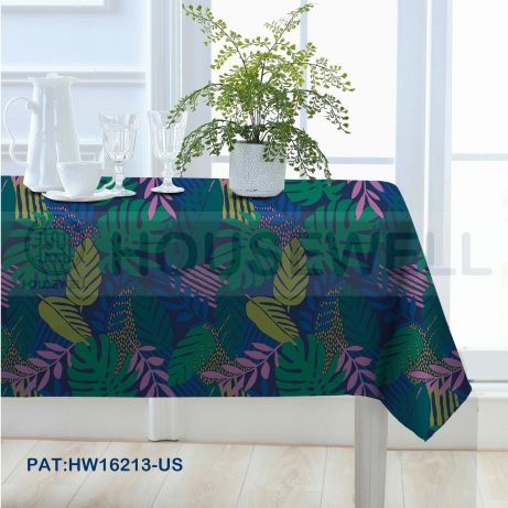 Solid Color PEVA with Flannel Back Tablecloths, Wet cloth wipe, Eco-Friendly and Non-toxic